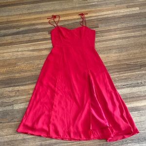 Cupshe red dress with slit